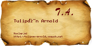 Tulipán Arnold névjegykártya